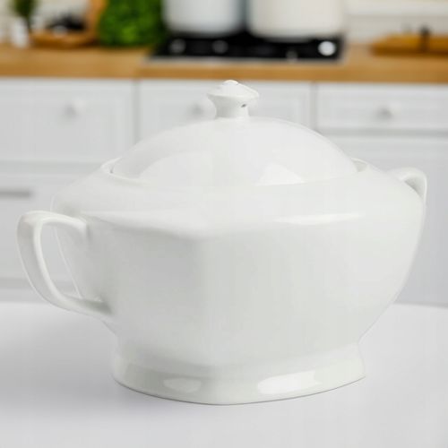 WAZA DO ZUPY PORCELANOWA 2,8L BIAŁA - ELEGANCKIE NACZYNIE STOŁOWE na Arena.pl