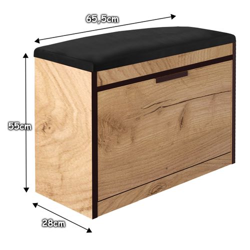 szafka na buty ALASKA 11C dąb złoty z siedziskiem i schowkiem na Arena.pl