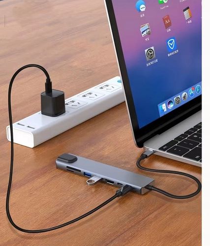 HUB ADAPTER PRZEJŚCIÓWKA USB-C 8w1 2xUSB HDMI SD RJ45 na Arena.pl