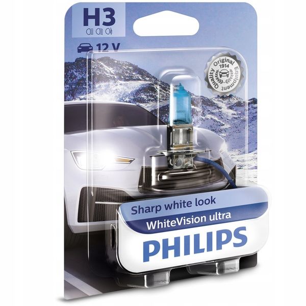 Philips Żarówki H3 White Vision Ultra Biała 12/55 zdjęcie 1