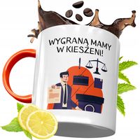 Kubek Pomarańczowy Dla Prawnika Prezent Z Nadrukiem Ze Zdjęciem