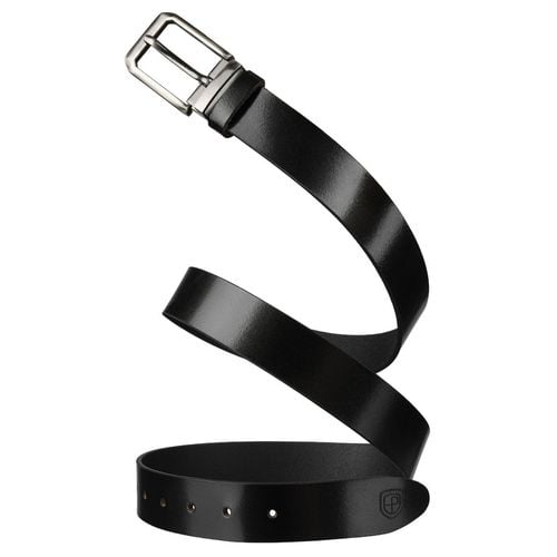 elegancki pasek męski ze skóry naturalnej w czarnym kolorze ze srebrną na Arena.pl