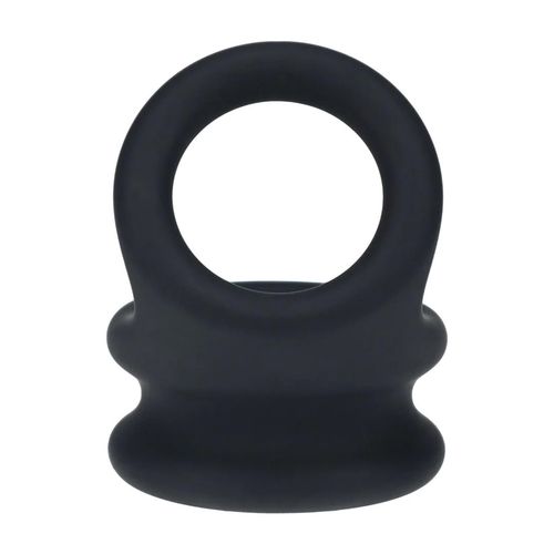 Wide Double O Silicone Cockring - L - Black na Arena.pl