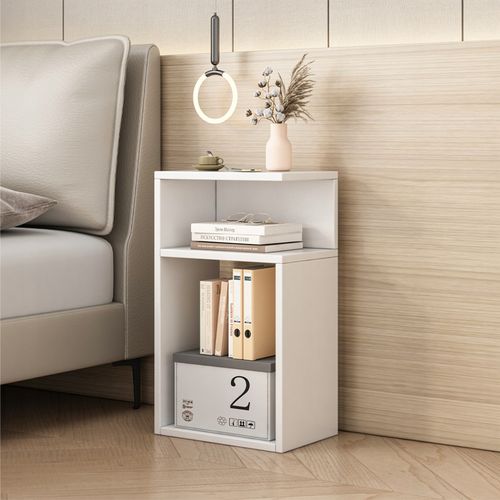 SZAFKA NOCNA STOLIK PRAWA/LEWA BIAŁA DO SYPIALNI SALONU NOWOCZESNA LOFT na Arena.pl