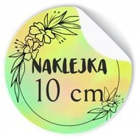 Naklejki ETYKIETY REKLAMOWE z twoim LOGO dowolny nadruk 10 cm 100 sztuk