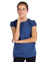 Koszulka dziewczęca t-shirt bawełniany ciemnoniebieski 110-116 YOCLUB