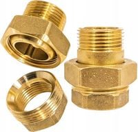 ŚRUBUNEK MOSIĘŻNY STOŻKOWY RÓWNOPRZELOTOWY 1" DN25 PROSTY MOCNY