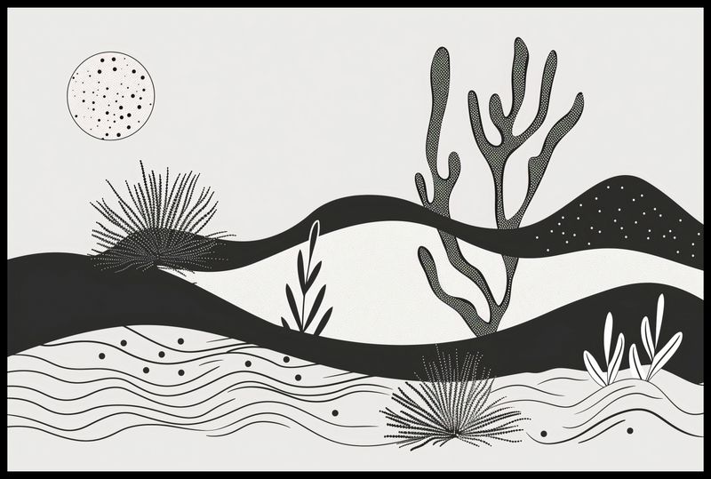 Plakat 91,5x61cm Ogród przy Nocy zdjęcie 2