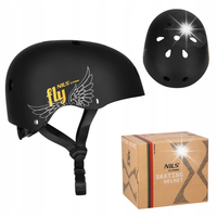 Kask Ochronny na Rower Rolki Hulajnogę dla Dziecka 58-61cm CZARNY NILS