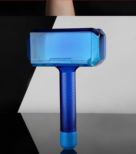 Butelka na wodę RESTEQ w kształcie młota Thora, butelka Mjolnir, niebieska na Arena.pl