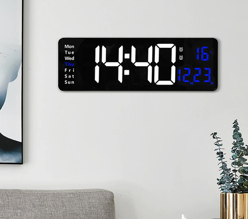 DS8082 / Ścienny zegrar cyfrowy na pilot Led duży ekran na Arena.pl