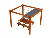 ROLETA RZYMSKA POZIOMA WODOSZCZELNA ZWIJANA NA DACH PERGOLI SZARA 2,5X3