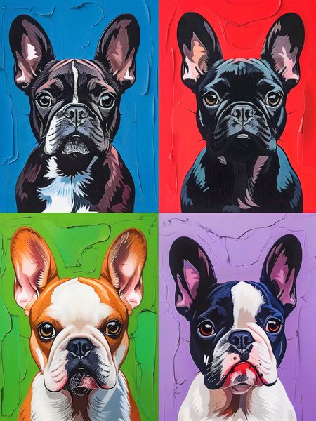 Plakat 75x100cm Buldogi Francuskie zdjęcie 1