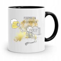 Dla Alkoholika Pijaka Kubek Czarny Na Prezent Z Nadrukiem Ze Zdjęciem