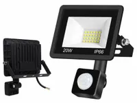 Lampa Halogen Zewnętrzny na Garaż 20W IP65 +Czujka