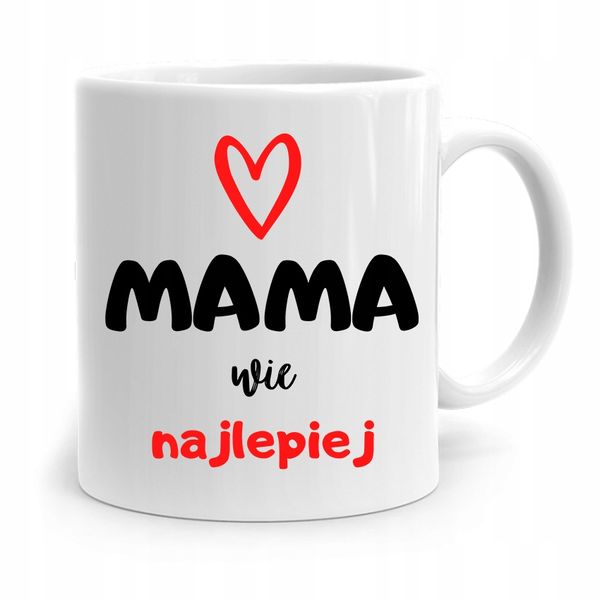 Kubek Prezent Dla Mamy Matki Mama Wie Najlepiej Z Nadrukiem Ze Zdjęciem zdjęcie 1