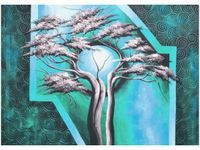 50X70CM DRZEWO O PÓŁNOCY OBRAZ POKOJU DREWNINE