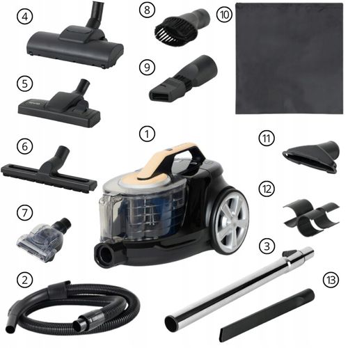 Odkurzacz bezworkowy cyklonowy DOMOWY HEPA CICHY MOCNY 15w1 LOVIO na Arena.pl