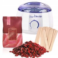 Zestaw do depilacji WOSK ROSE 250g podgrzewacz