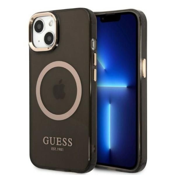 Guess GUHMP13MHTCMK iPhone 13 6,1" czarny/black hard case Gold Outline zdjęcie 1