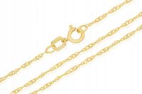 ZŁOTY ŁAŃCUSZEK SINGAPUR 333 42 CM PUDEŁKO