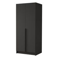 Szafa BONO I 100 cm-pojemna garderoba-CZARNY+CZARNY