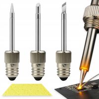 ZESTAW ZAMIENNYCH CZĘŚCI GROTY DO LUTOWNICY 3SZT + 2x GĄBKA DO CZYSZCZENIA