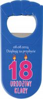 OTWIERACZ do piwa Z NADRUKIEM podziękowanie dla gości na urodziny 18stkę