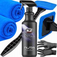 ZESTAW DO MYCIA SZYB K2 NUTA PRO 1000ml PŁYN OKIEN + MIKROFIBRA + MYJKA K2