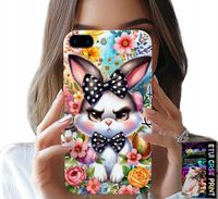 ETUI DO IPHONE ( 7 PLUS ) - KRÓLIK WIELKANOCNY, ZAJĄC, JAJKA + SZKŁO