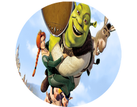 Opłatek na tort Shrek