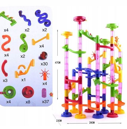 TOR KULKOWY KULODROM KLOCKI KONSTRUKCYJNE ZESTAW 105 EL KULKI 30 KULEK na Arena.pl