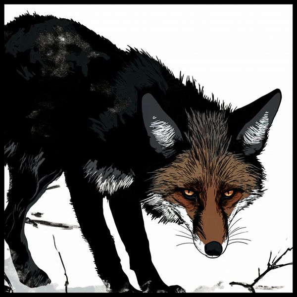 Plakat 100x100cm Nieufny Lis zdjęcie 2