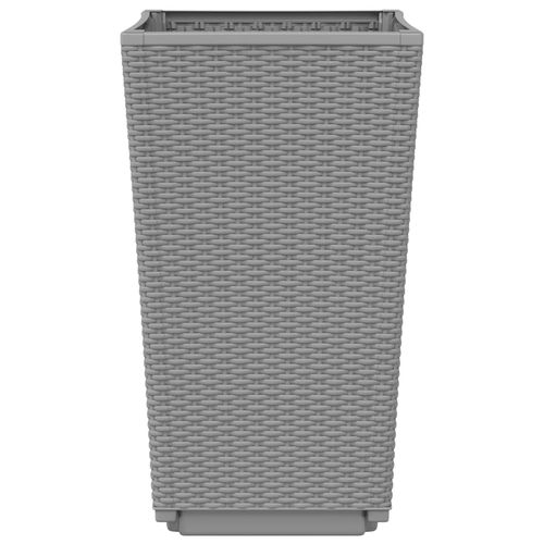 Donice ogrodowe, 4 szt., jasnoszare, 32,5x32,5x57, PP na Arena.pl