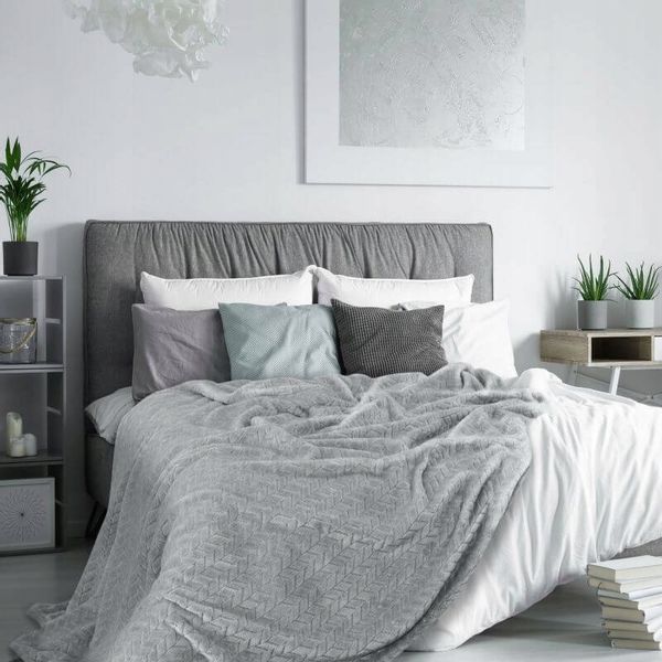 Koc narzuta CINDY 200x220 srebrny zdjęcie 3