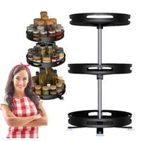 Organizer obrotowy patera półka trzypoziomowa do kuchni łazienki salonu