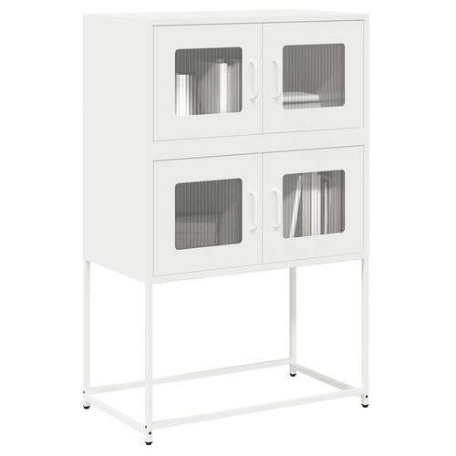 Komoda biała 68x39x107 cm stal na Arena.pl