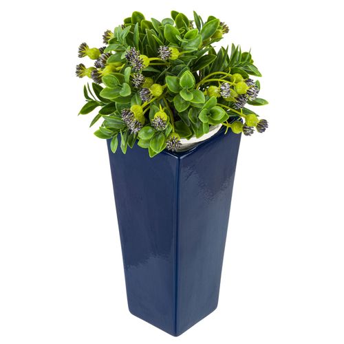 Wazon Ceramiczny Trapez  Kobalt granat flakon na Arena.pl