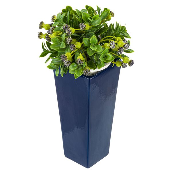 Wazon Ceramiczny Trapez  Kobalt granat flakon zdjęcie 7