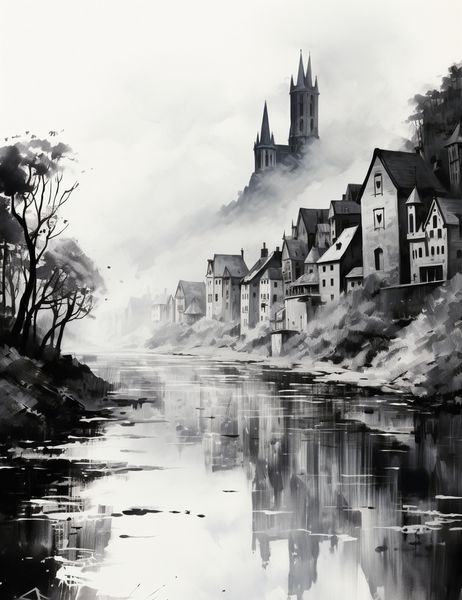 Plakat 50x65cm Mglisty Refleks zdjęcie 1