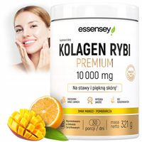 KOLAGEN RYBI 10000 mg Premium STAWY SKÓRA WŁOSY PAZNOKCIE Hialuron Wit C D3