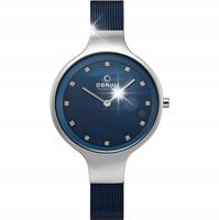 MODNY ZEGAREK DAMSKI OBAKU V173LXCLML MESH SLIM GW