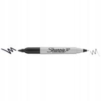pisak marker sharpie dwustronne czarne budowlany biurowy twin tip