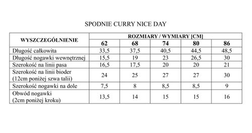 Pinokio Spodnie curry Nice Day, na Arena.pl