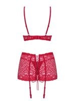 komplet bielizny lividia obsessive czerwony s/m