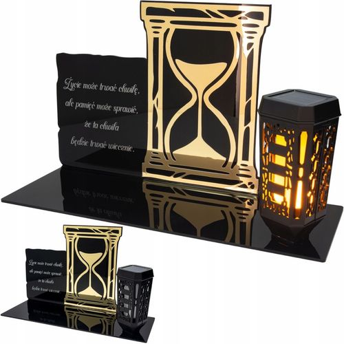 SOLARNY ZNICZ Led Statuetka NA CMENTARZ GRÓB DUŻA Lampka Led z Grawerem na Arena.pl