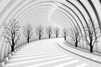 fototapeta TUNEL DRZEWA DO POKOJU SYPIALNI 395x280