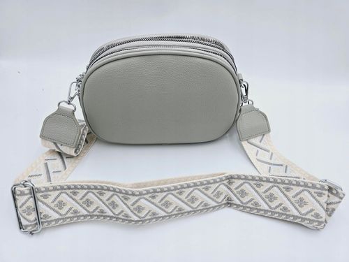 Eric Style - torebka listonoszka skóra ekologiczna pasek BOHO szary H0113 na Arena.pl