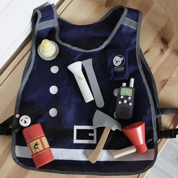 CLASSIC WORLD Little Firefighter Set Costume Tools 8 pcs. zdjęcie 3
