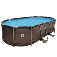 Basen Owalny Stalowy Super Rattan 427 x 275 x 100 cm